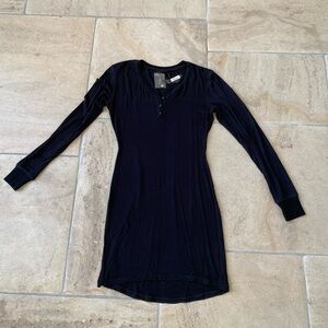 SKIMS Midnight Black Long Sleeve Dress